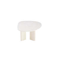 Salontafel Organisch Savannah Microcement Paneelpoot 120 cm Wit Mahom