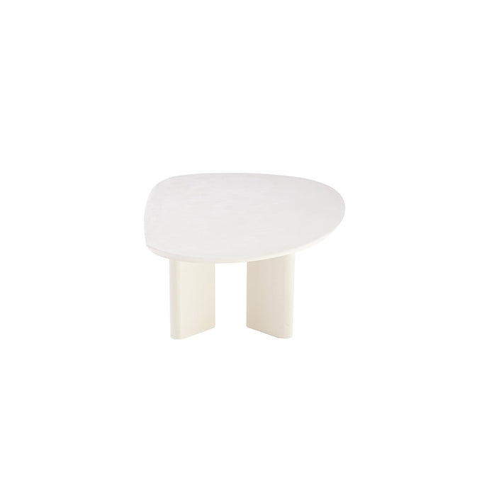 Salontafel Organisch Savannah Microcement Paneelpoot 120 cm Wit Mahom