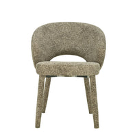 Eetkamerstoel Tavira Taupe met stoffen onderstel Mahom