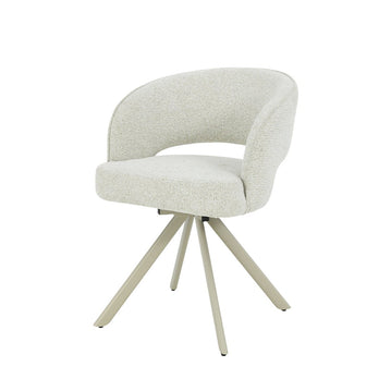 Eetkamerstoel Beuron Wit met Beige onderstel Mahom