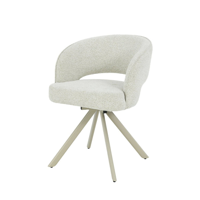 Eetkamerstoel Beuron Wit met Beige onderstel Mahom