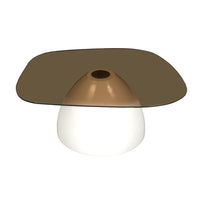 Salontafel Paula 87 cm Glazen blad Mahom