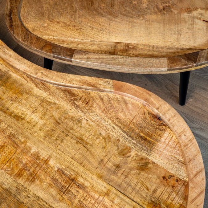 Mangohout van salontafels 