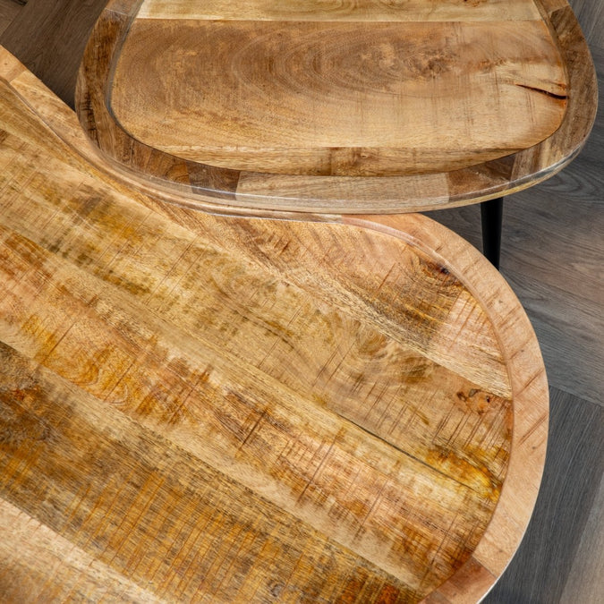 Mangohouten salontafels 