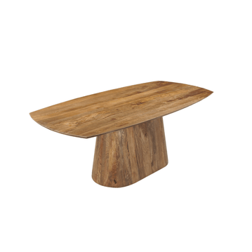 Mangohouten eettafel deens ovaal 160x90cm
