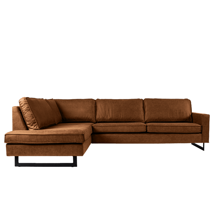 Hoekbank Barcelona 4-zits Links Cognac