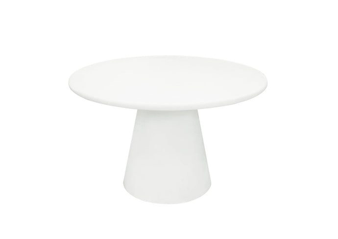 Eettafel Savannah Microcement Rond 120 cm Wit Mahom