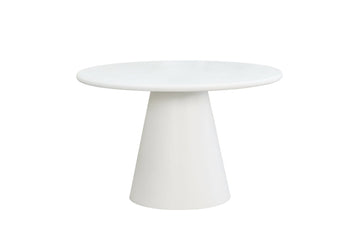 Eettafel Savannah Microcement Rond 120 cm Wit Mahom