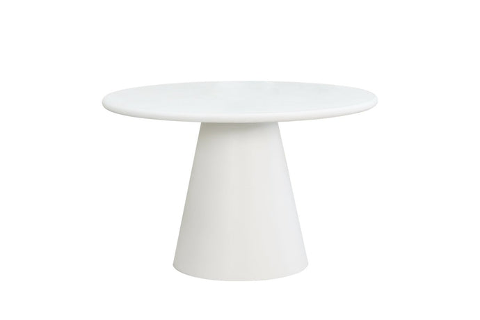 Eettafel Savannah Microcement Rond 120 cm Wit Mahom