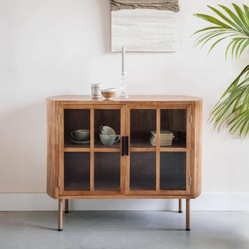 Houten dressoir bruin met deurtjes