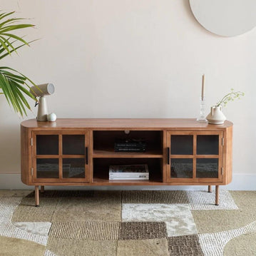 Houten dressoir bruin met deurtjes