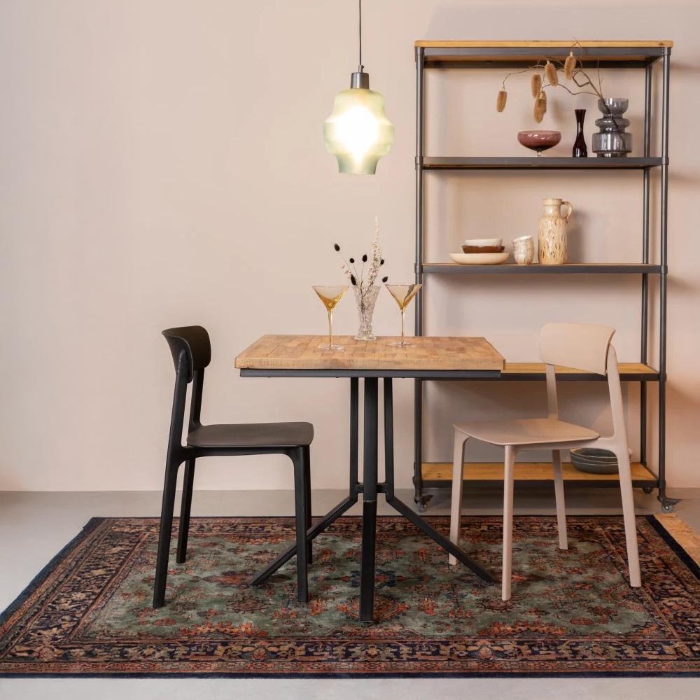 Eetkamerstoel lichtbruin kunststof