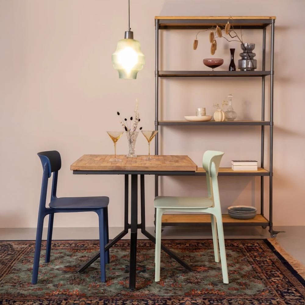 Eetkamerstoel lichtgroen kunststof