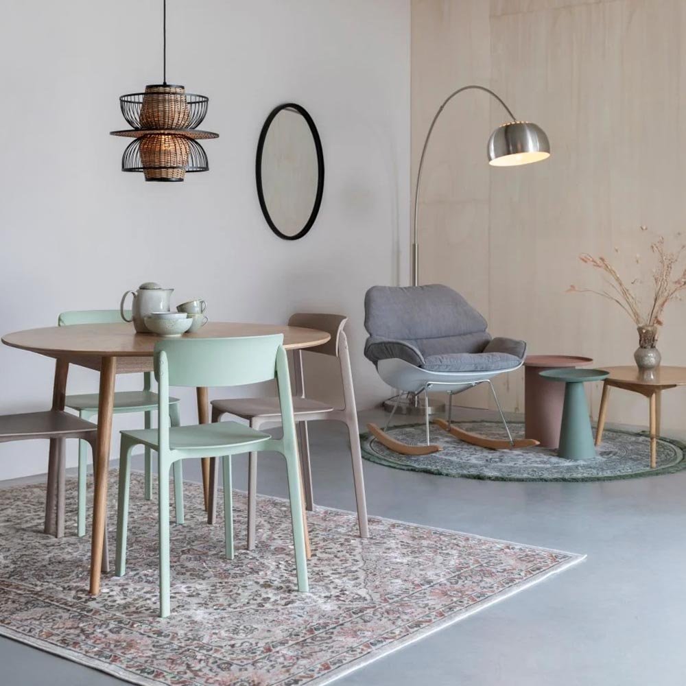 Eetkamerstoel lichtgroen kunststof