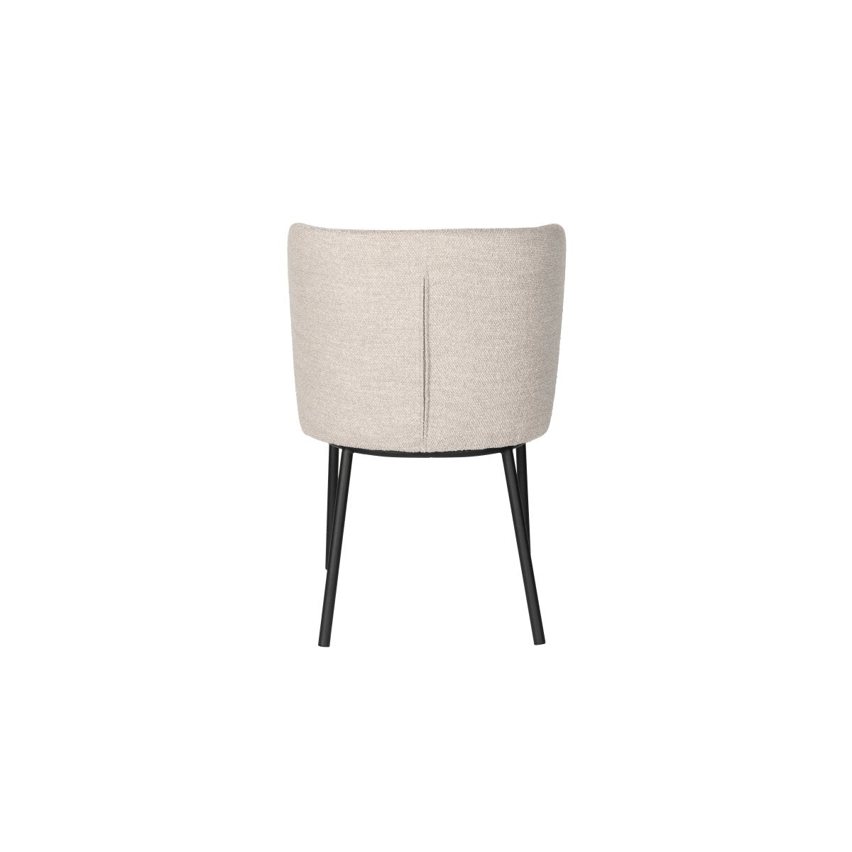 Eetkamerstoel beige met zwart onderstel