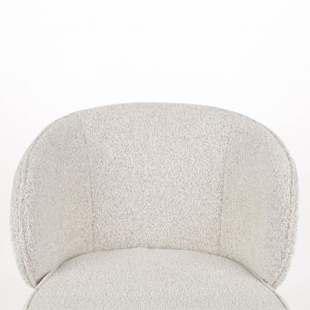 Eetkamerstoel beige met zwart onderstel