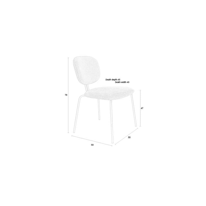 Stoel Freja Off-White Jacob Jenzens