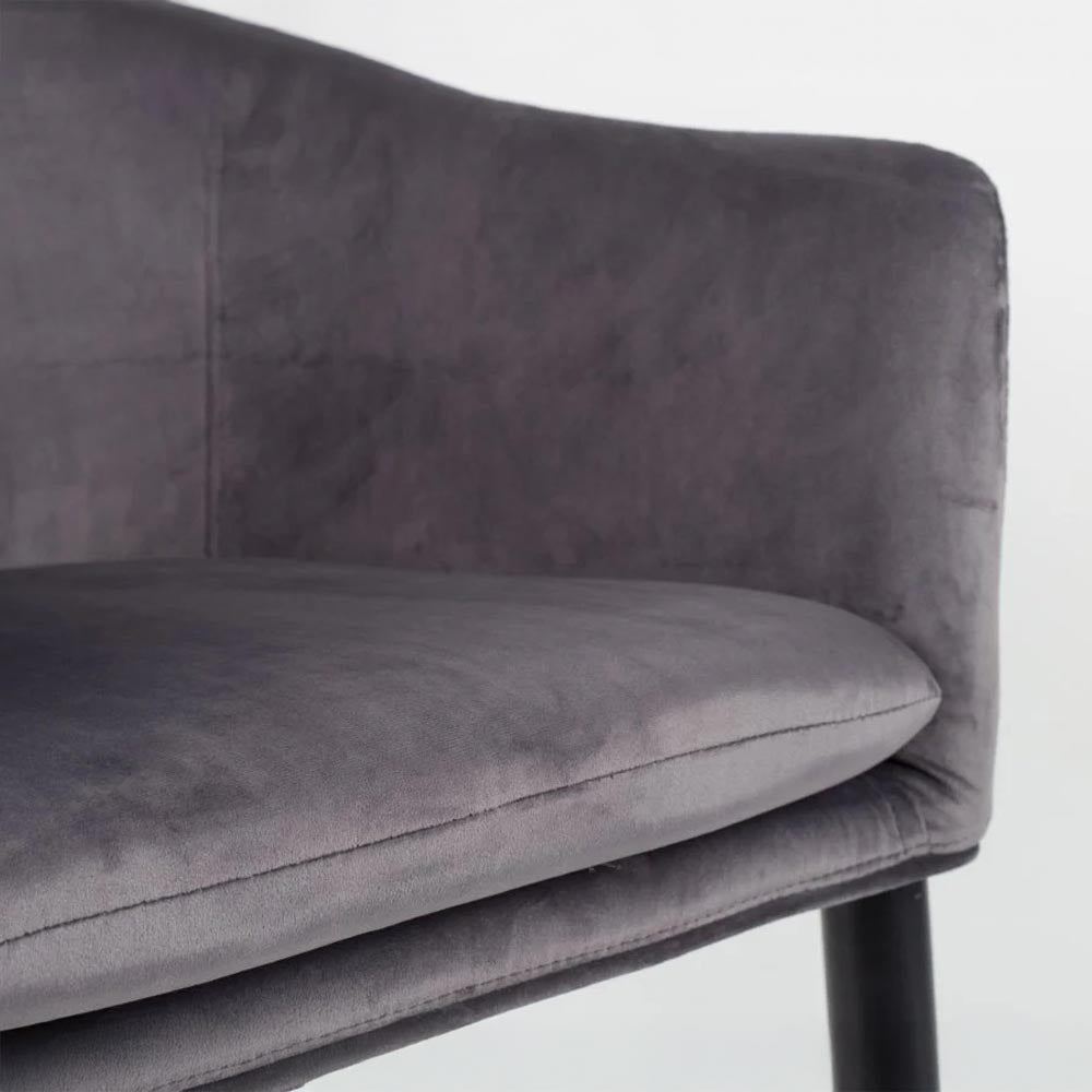 Fauteuil grijs met zwart onderstel