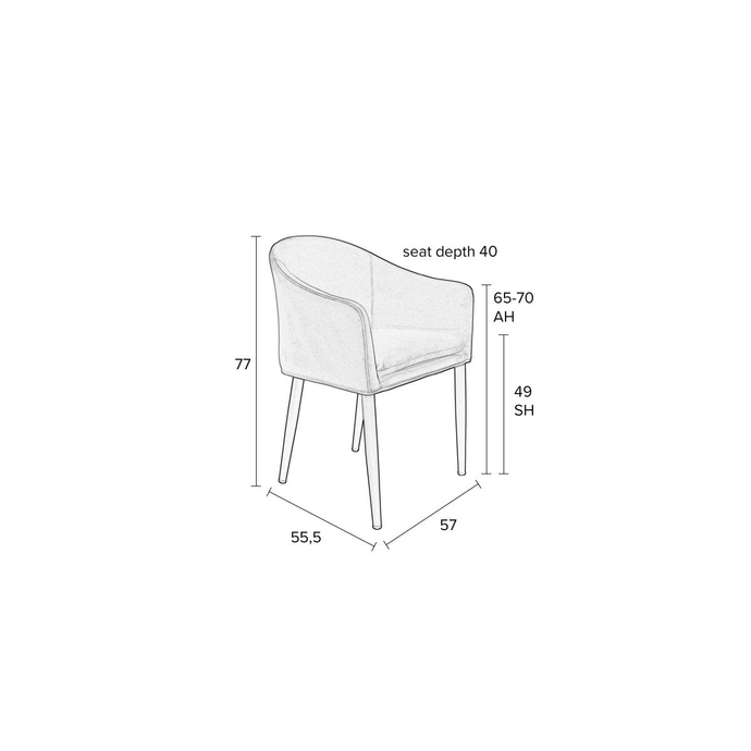 Fauteuil Astrid Grijs Jacob Jenzens