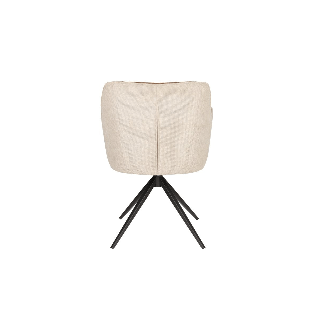 Fauteuil beige bruin met zwart onderstel