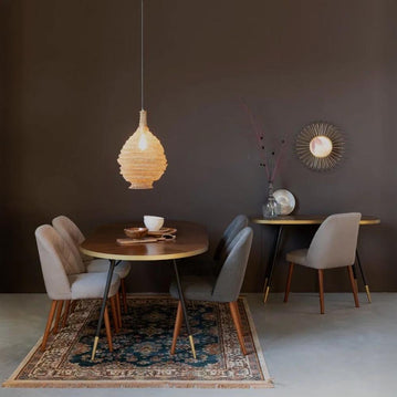 Eettafel ovaal donkerbruin