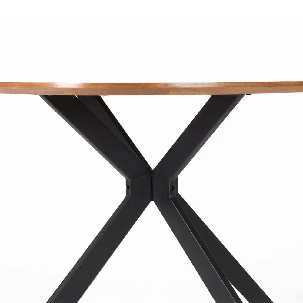 Eettafel organisch rond bruin