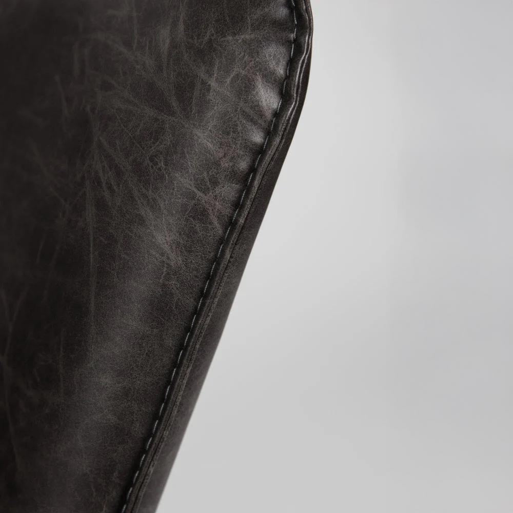 Loungefauteuil donkergrijs met zwart onderstel