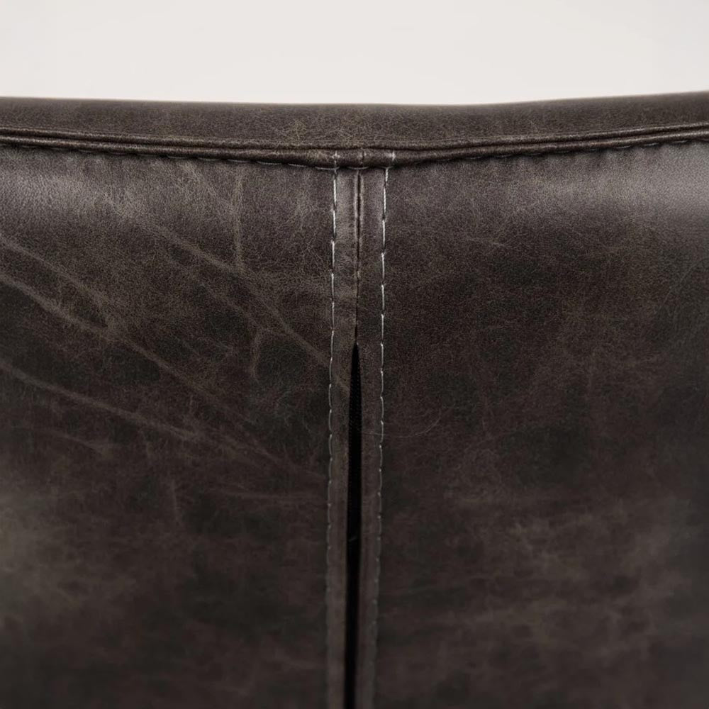 Loungefauteuil donkergrijs met zwart onderstel