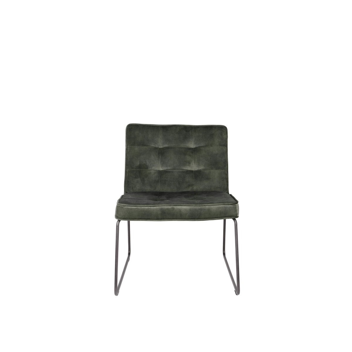 Loungefauteuil groen met zwart onderstel