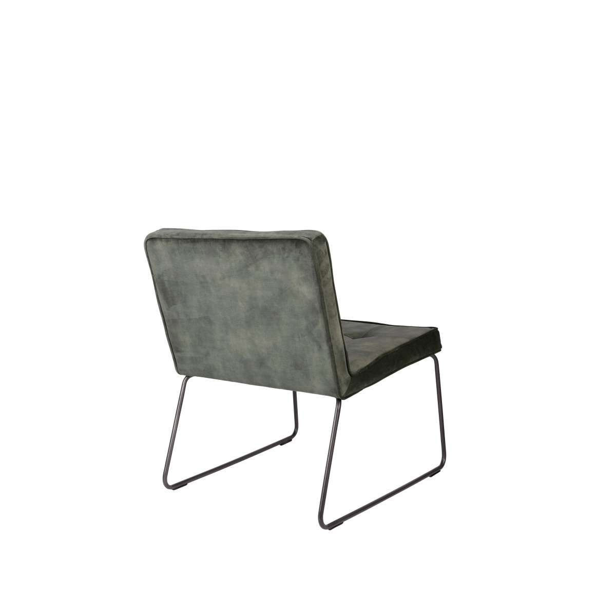 Loungefauteuil groen met zwart onderstel