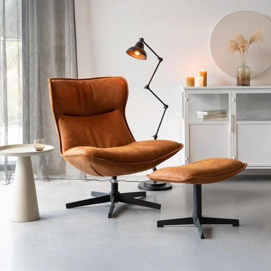 Loungefauteuil Thor Cognac Jacob Jenzens