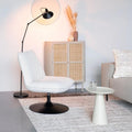 Loungefauteuil off white met zwarte poot