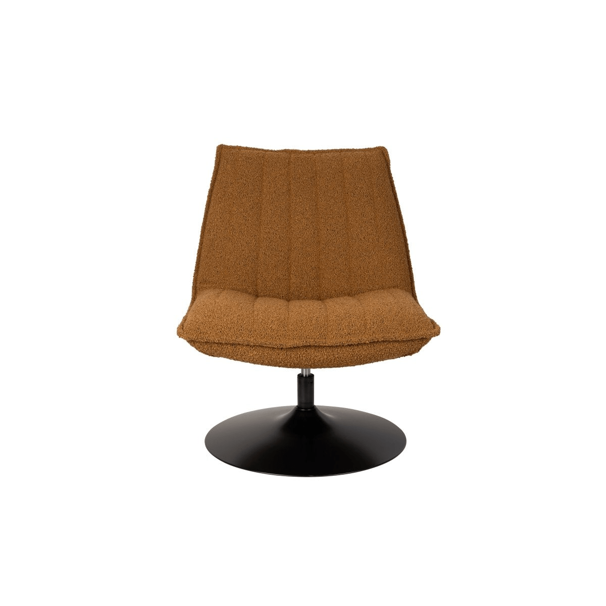 Loungefauteuil oker met zwarte poot