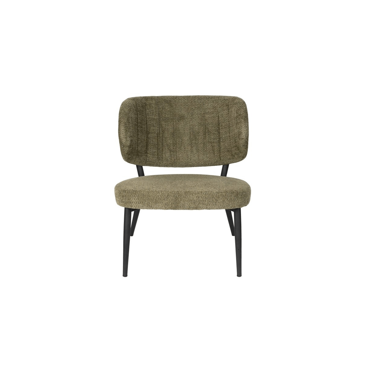 Loungefauteuil groen met zwart onderstel