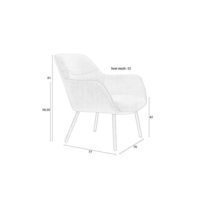 Loungefauteuil Filip Vintage Bruin Jacob Jenzens