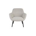 Loungefauteuil grijs met zwart onderstel