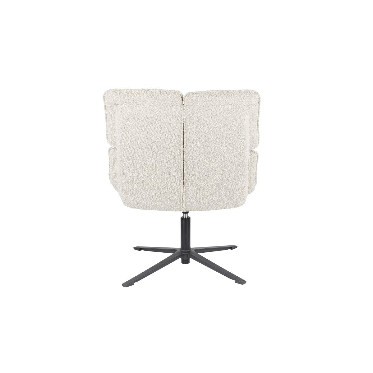 Loungefauteuil beige met zwart onderstel