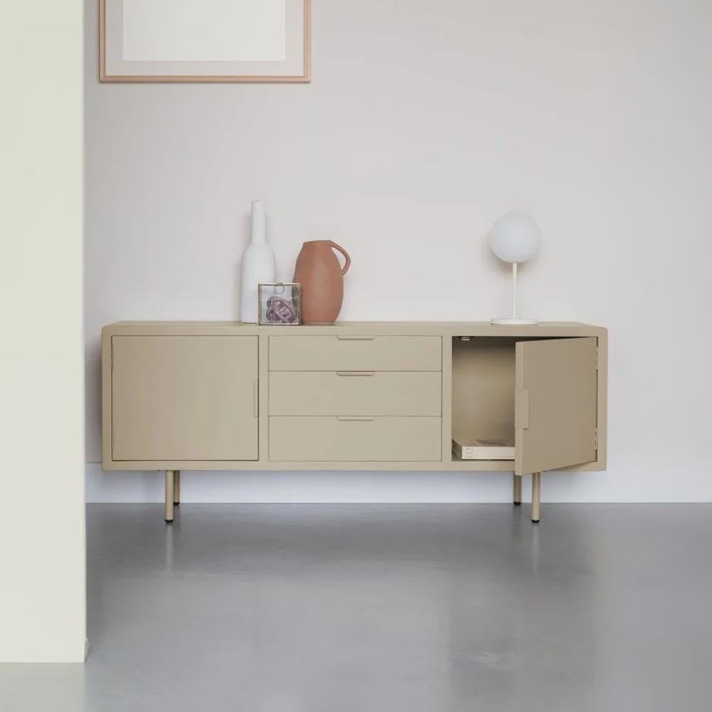 Houten dressoir wit met deurtjes