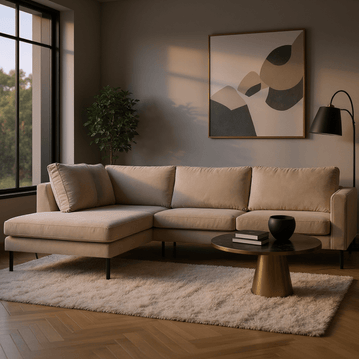 Hoekbank Malaga 4-zits Links Crème