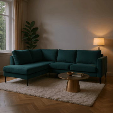 Hoekbank Malaga 4-zits Links Groen