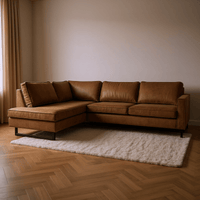 Hoekbank Barcelona 4-zits Links Cognac