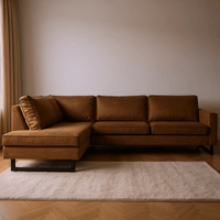 Hoekbank Barcelona 4-zits Links Cognac
