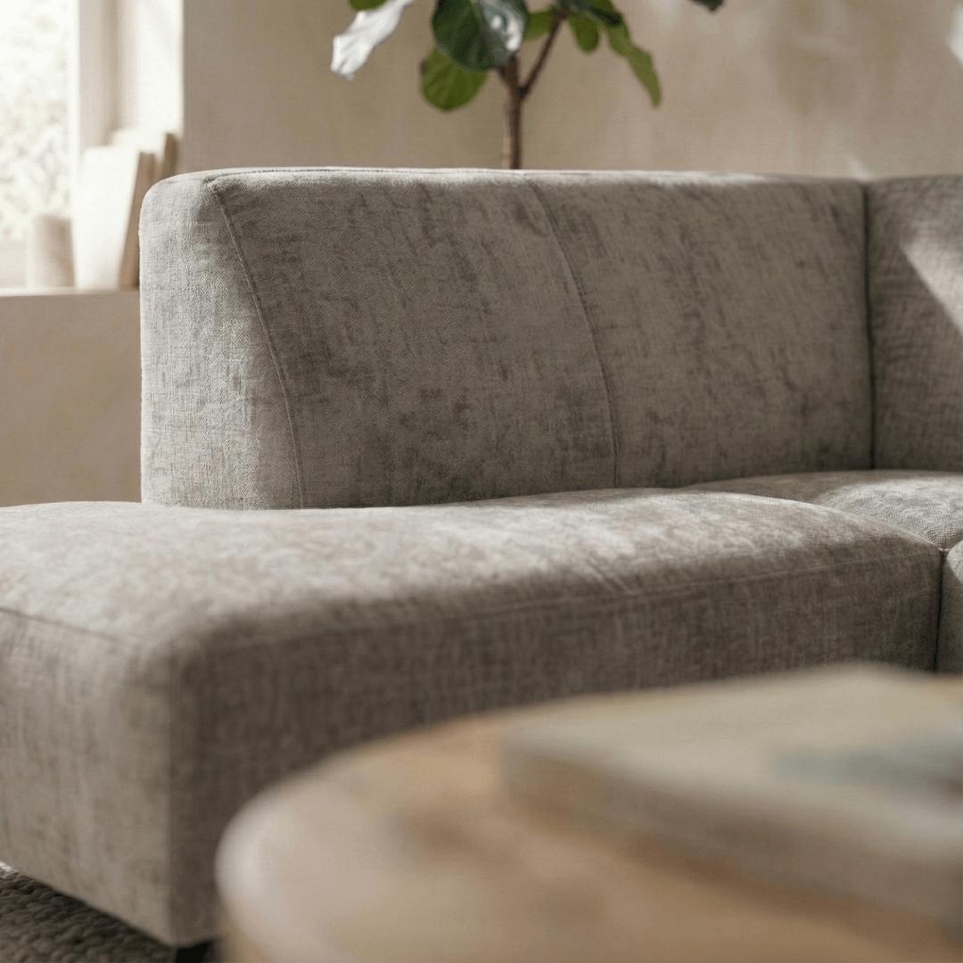 Hoekbank 4 zits donkergrijs