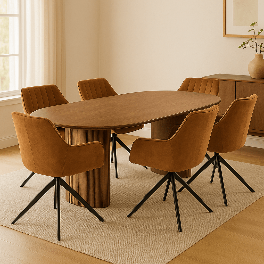 Mangohouten eettafel walnoot 240x110cm