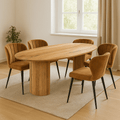 Mangohouten eettafel 220x100cm
