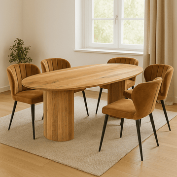 Mangohouten eettafel 180x100cm