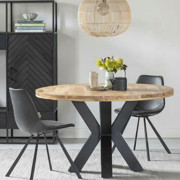 Mangohouten Eettafel Madison Rond 110 cm Mahom