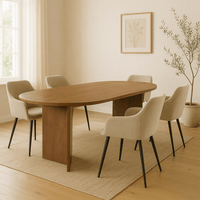 Mangohouten Eettafel Sara 260x120 cm Walnoot Mahom