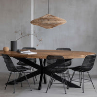 Mangohouten Eettafel Tulsa Ovaal 180×100 cm Mahom