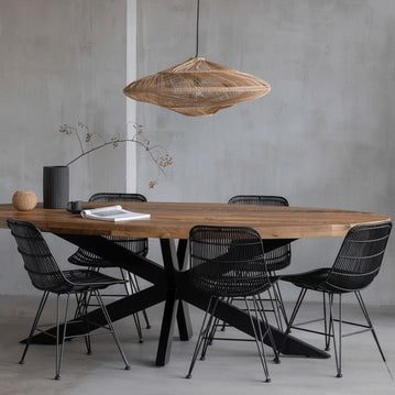 Mangohouten Eettafel Tulsa Ovaal 180×100 cm Mahom